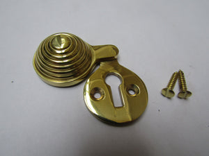 Beehive Covered Escutcheon Polished Brass.
