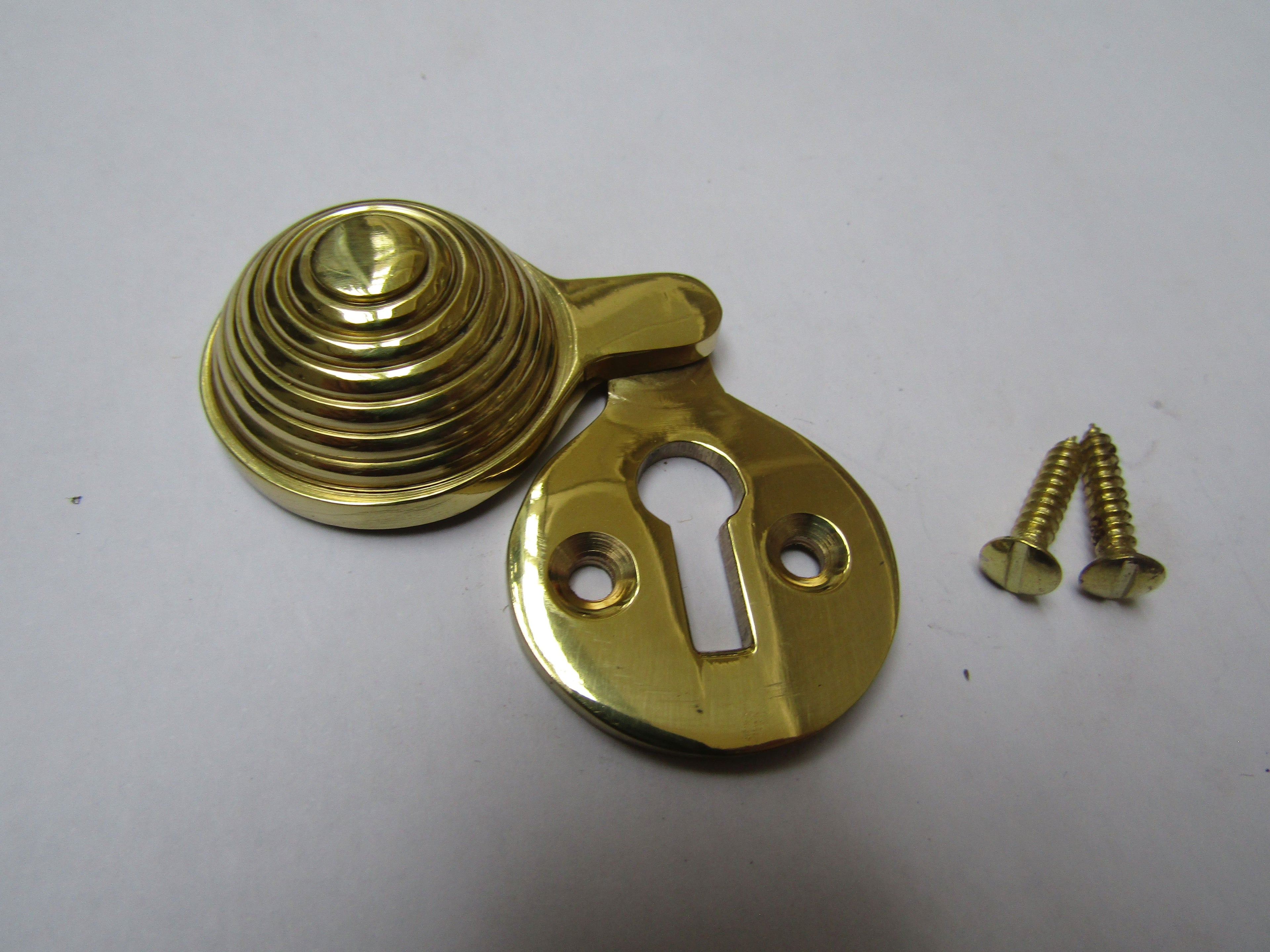Beehive Covered Escutcheon Polished Brass.