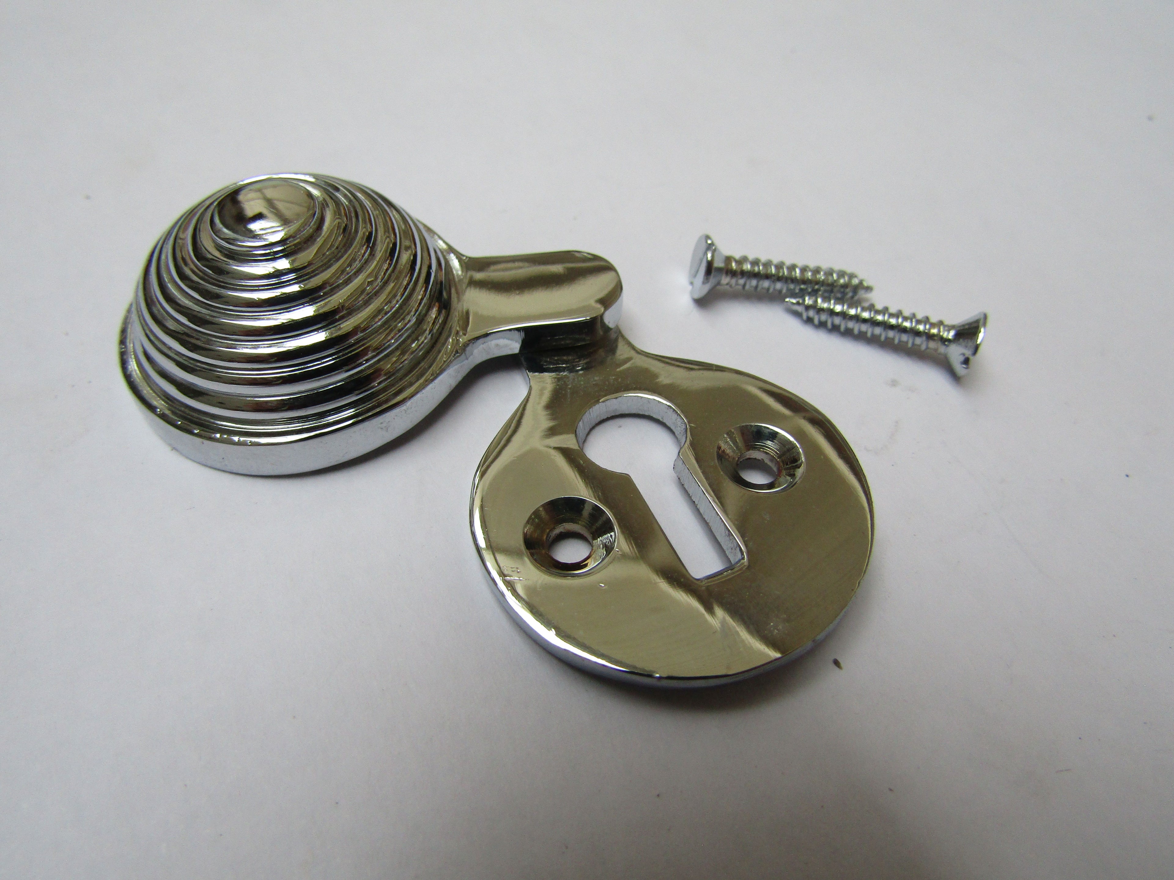 Beehive Covered Escutcheon Polished Chrome.