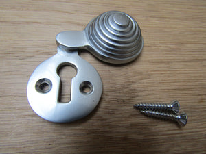 Beehive Covered Escutcheon Satin Chrome.