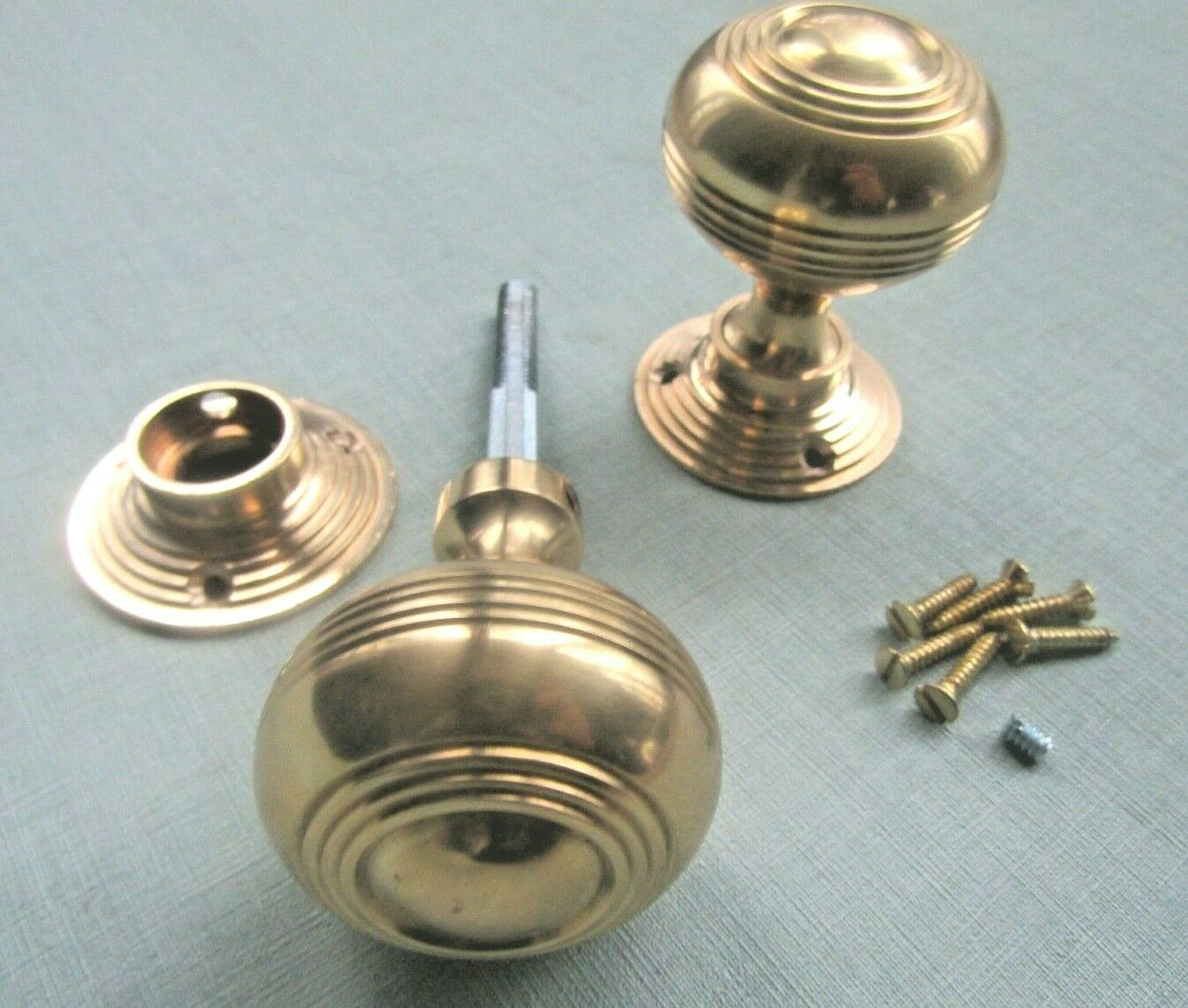 Rim Mortice Door Knobs Regency Rimmed Brass.