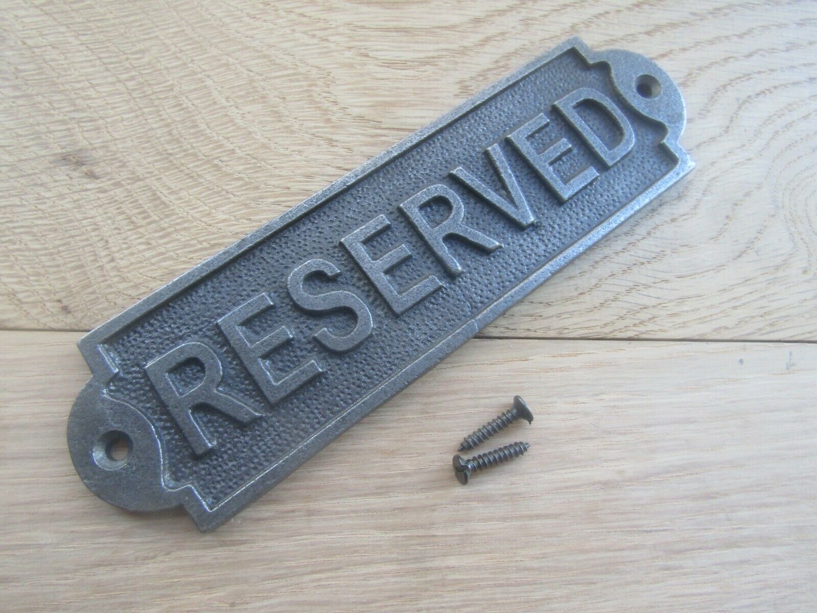 Reserved Plaque Sign Antique Iron.