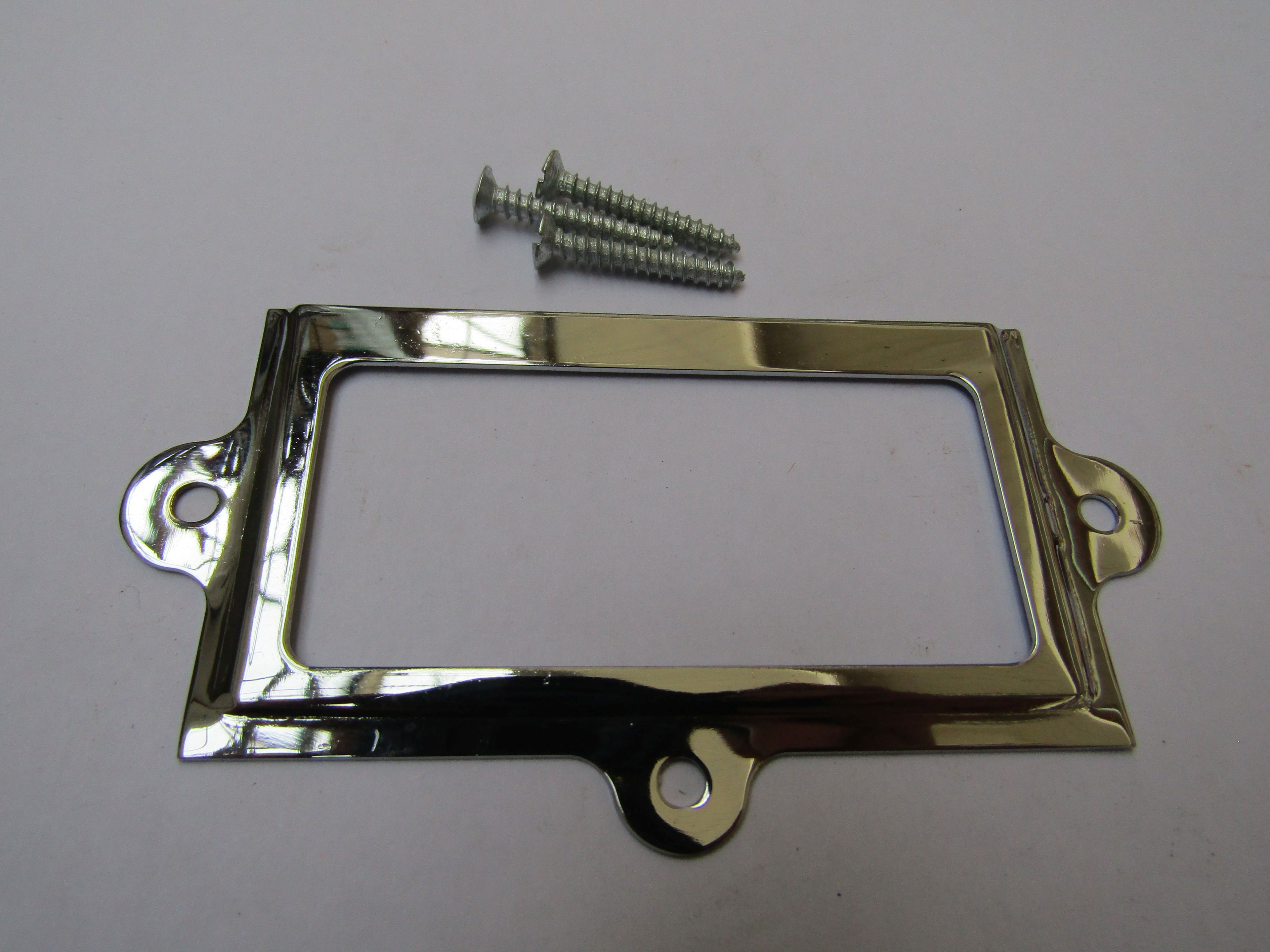 Large Retro Filing Cabinet Card Holder polished chrome.