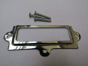 Small Retro Filing Cabinet Card Holder polished chrome.