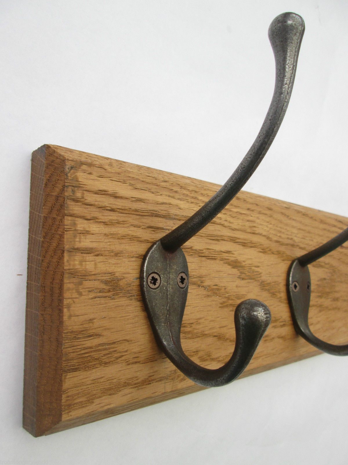 Antique Iron Retro 3 Hook Coat Rail 38cm.