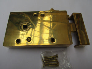 Solid Brass Construction Right Hand Latch Polished Brass.