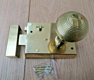 4inch Rim Latch Brass & Reeded Rim Brass Set.