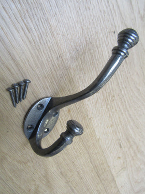 Rimmed Old English Coat Hook Antique Iron.