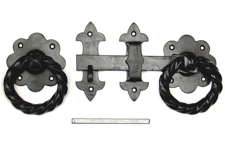 Ring Latch 10inch Cast Iron Black Antique.