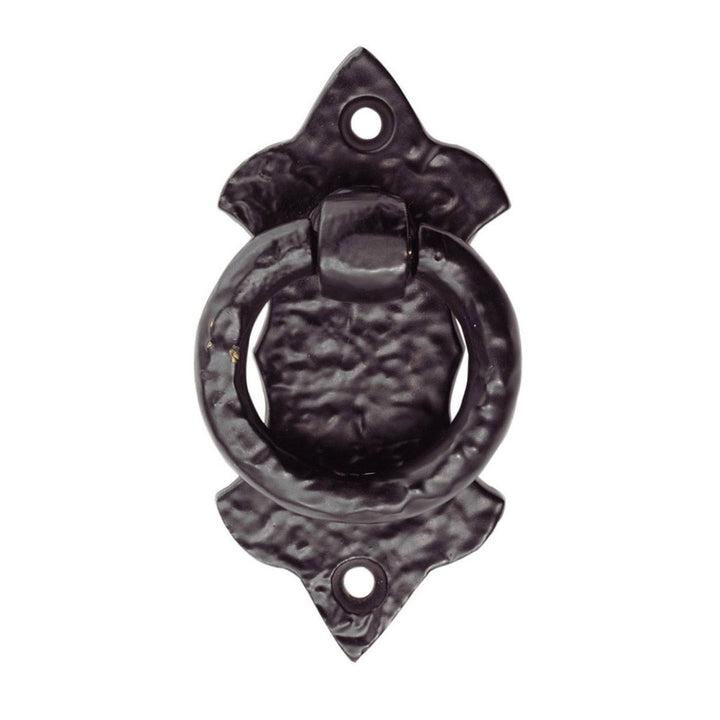 Ring Pull On Shield Handle Black Antique.
