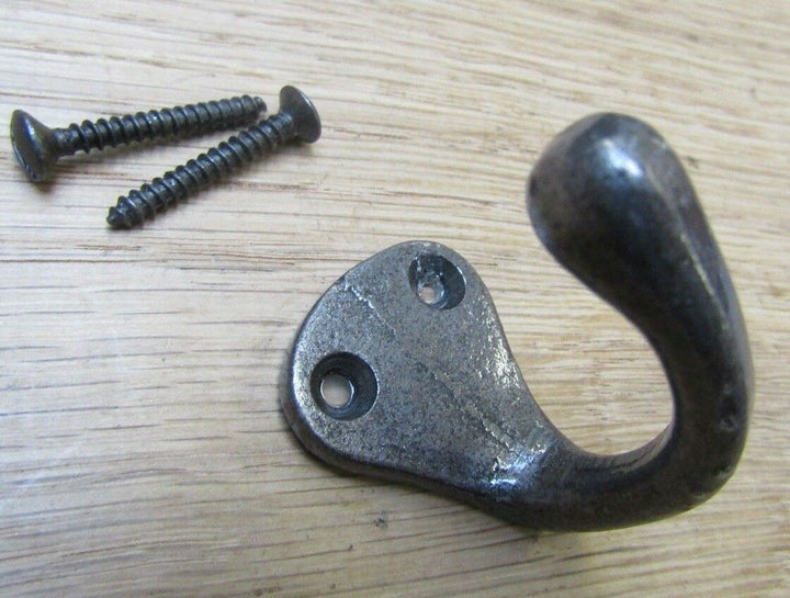 Small Single robe hook Antique Iron.