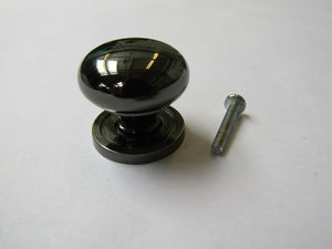 Round Cabinet Knob Black Nickel 30mm.