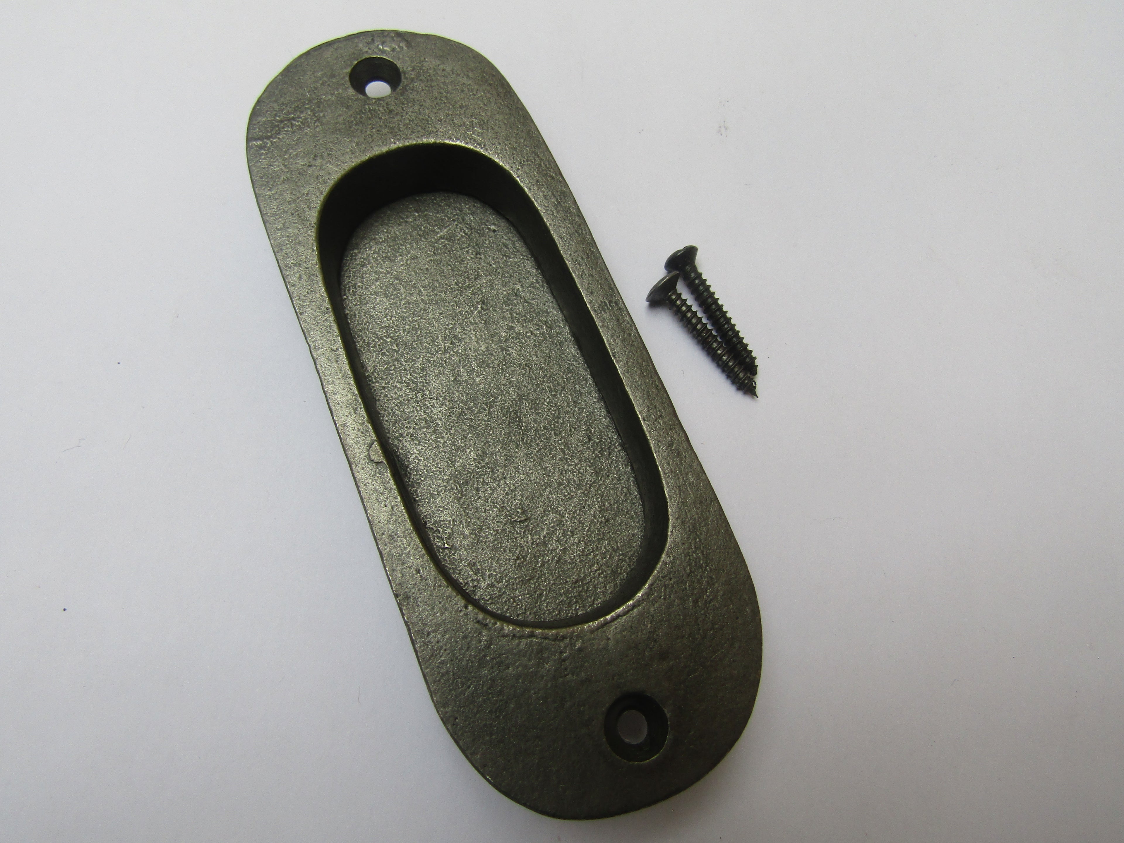 Round Edge Recessed Handle Antique Cast iron.