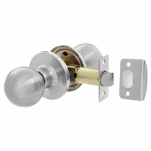 Round Mortice Door Knob set Satin Chrome