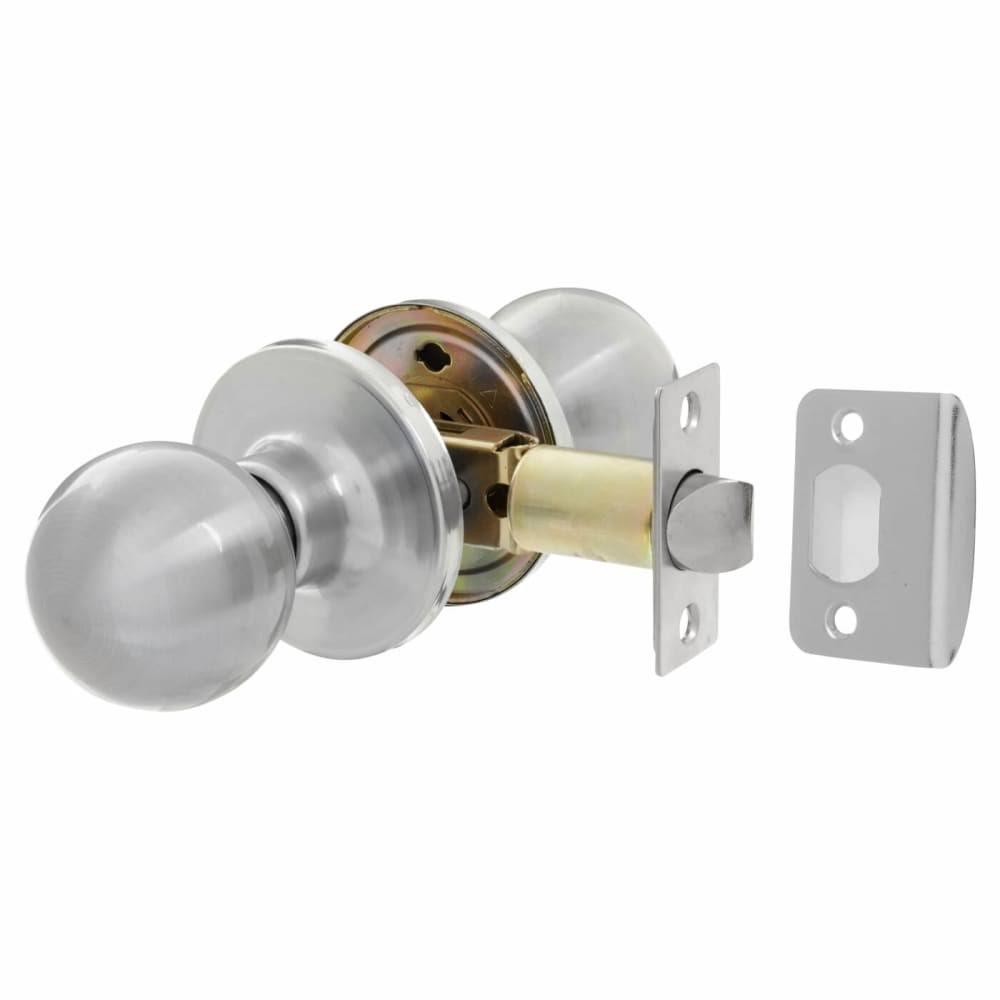 Round Mortice Door Knob set Satin Chrome