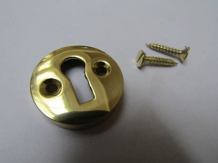 Victorian Open Escutcheon Polished Brass.