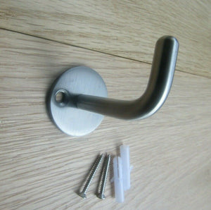 Satin Stainless Steel Rounded Projecting Single Hook.