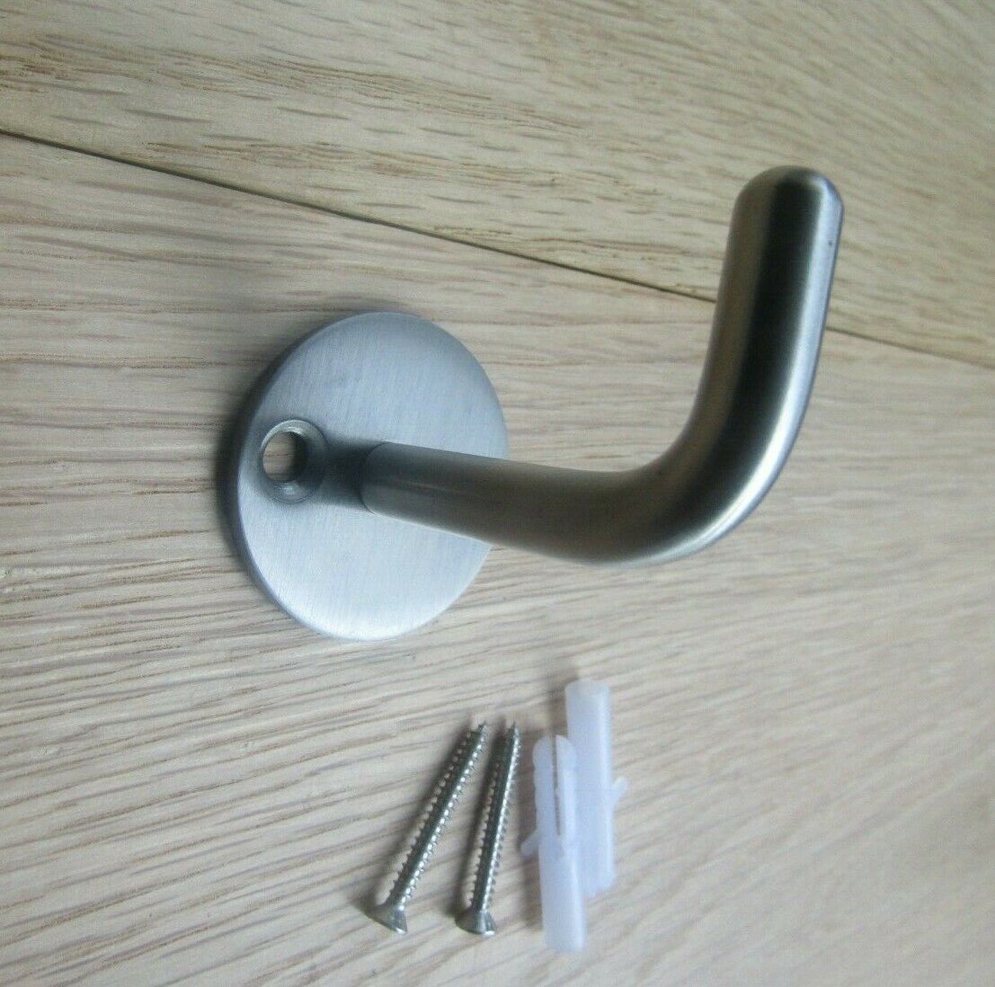 Satin Stainless Steel Rounded Projecting Single Hook.