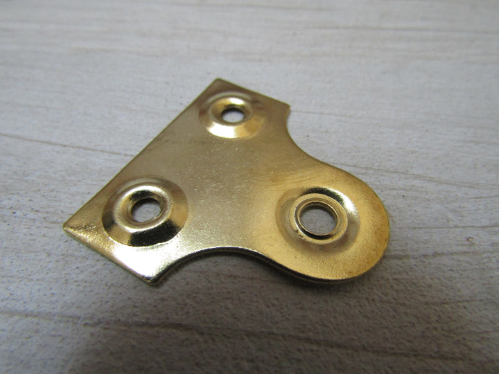 Pack of 10 Picture Mirror Plates Brass 32mm roundhead.