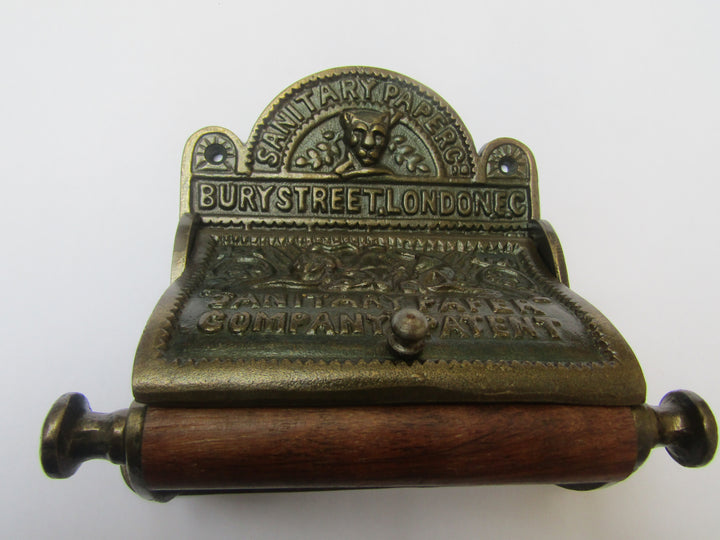 Bury St London Toilet Roll Holder Antique Brass.