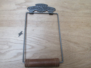 Large Victoria Toilet Roll Holder Antique Iron.
