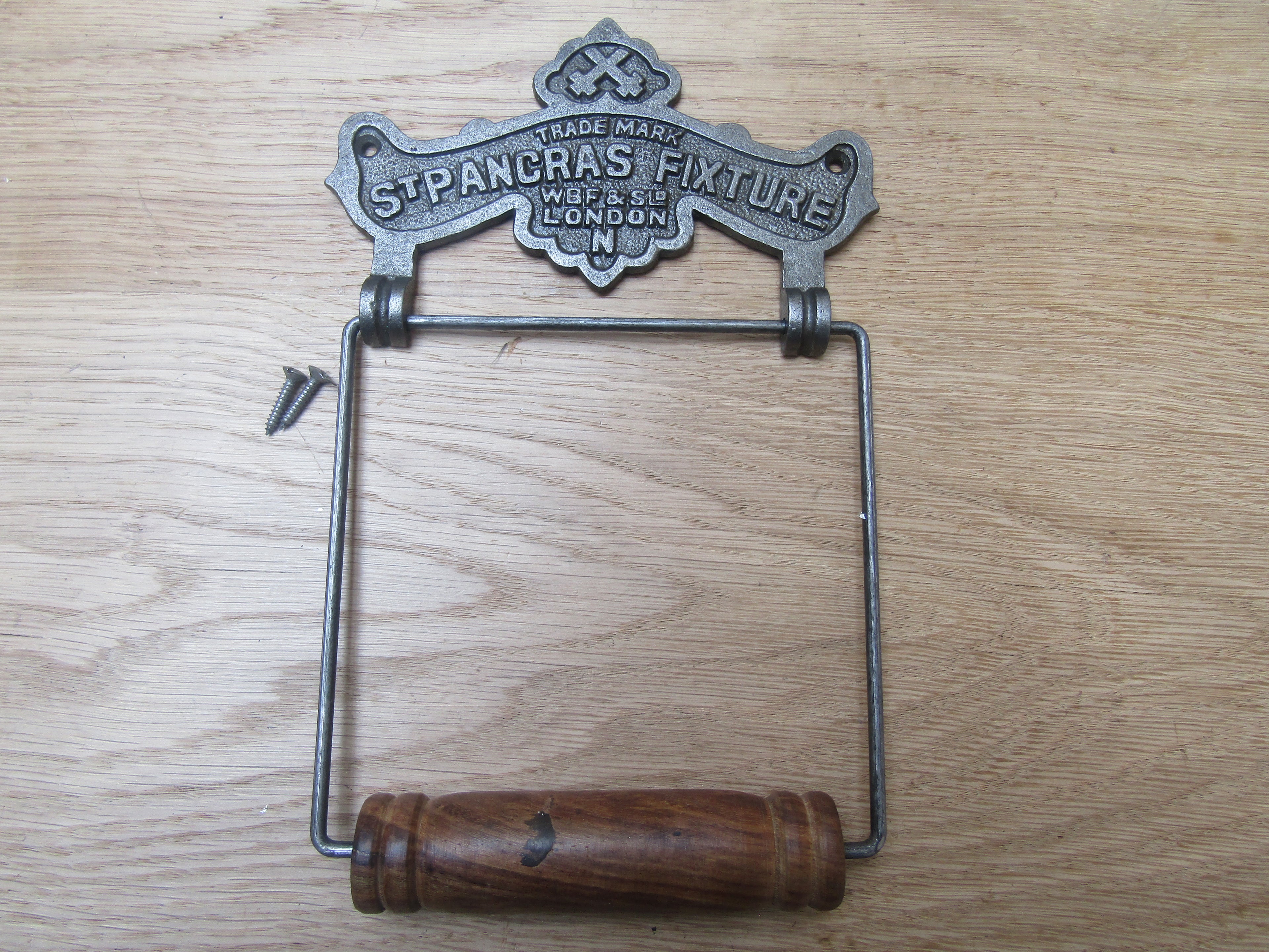 St Pancras Toilet Roll Holder Antique Iron.