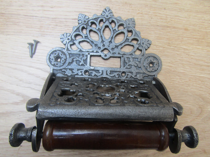 Decorative Toilet Roll Holder Antique Iron.