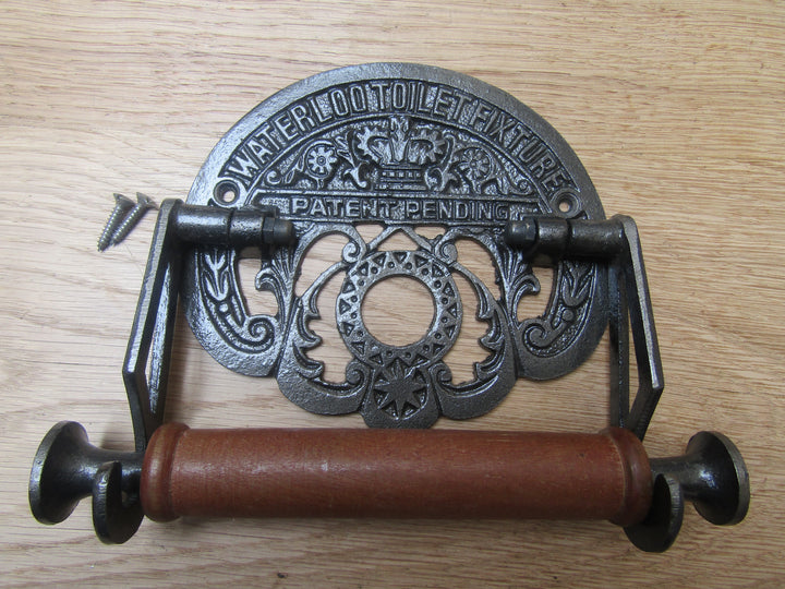 Waterloo Toilet Roll Holder Antique Iron.