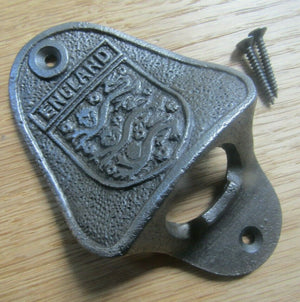 Cast Iron England Three Lions Bottle Opener.