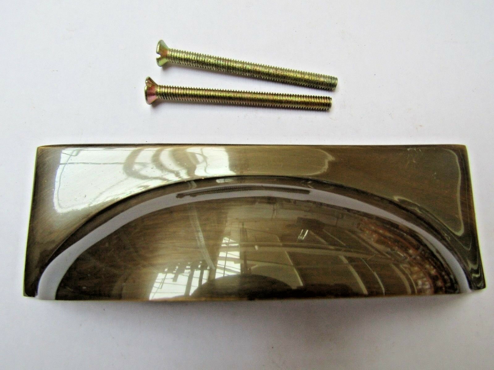 Rear Fix Rectangular Cup Pull Antique Brass.