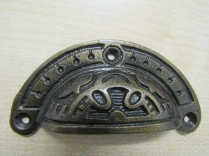 Round Inca Cup Pull Antique Brass.