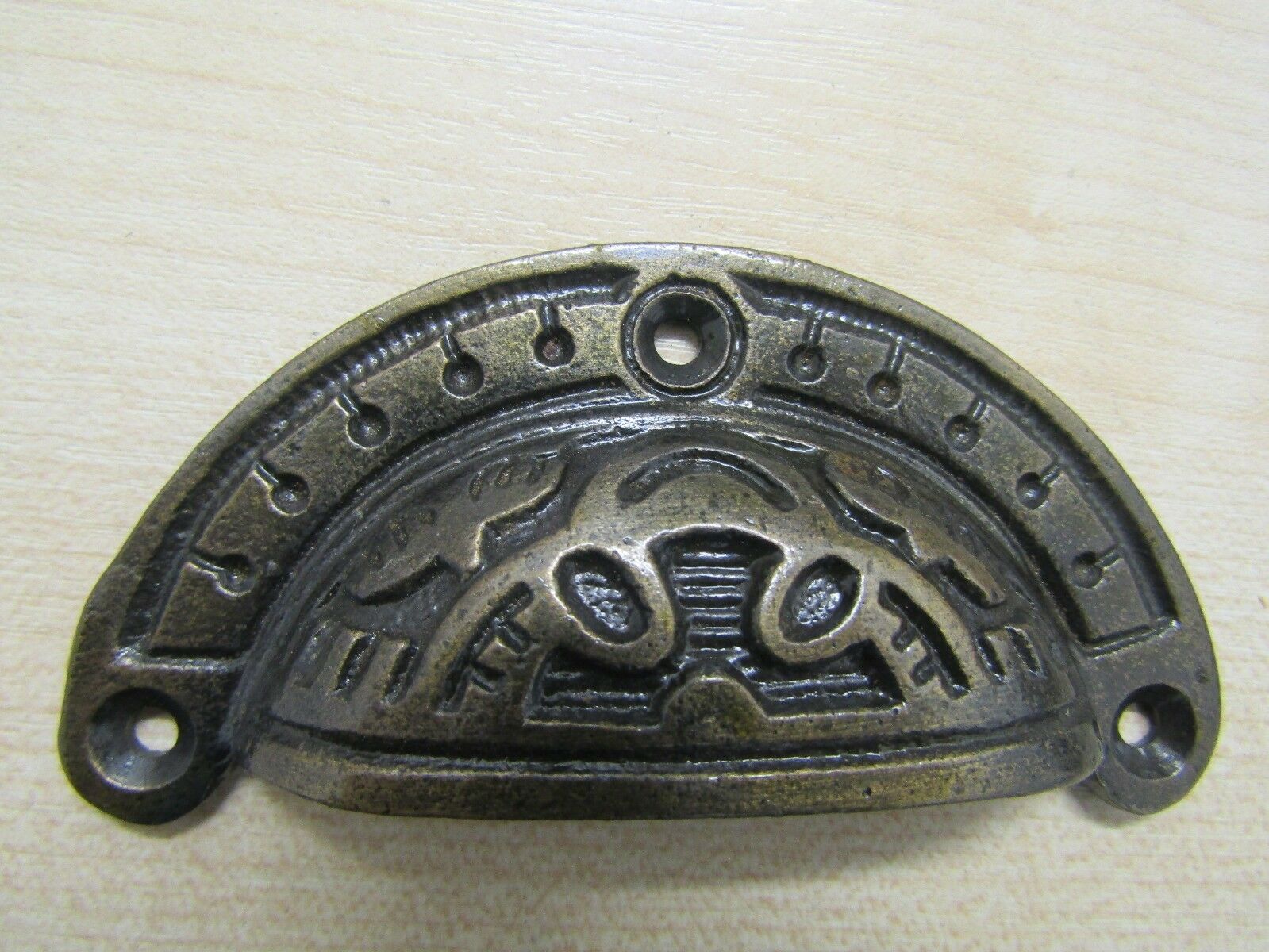 Round Inca Cup Pull Antique Brass.