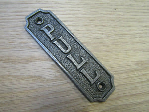 Cast Iron Door Pull Plate Plaque.