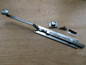 17inch Hand forged French Slide Door Bolt Antique Iron.