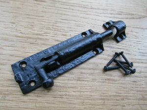 4inch Cast Iron Tudor Tower Slide Bolt black Antique.