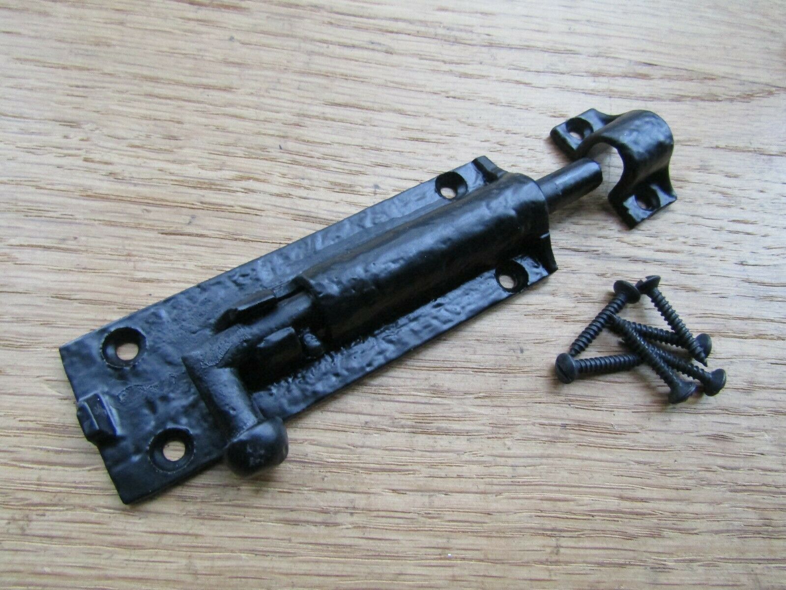4inch Cast Iron Tudor Tower Slide Bolt black Antique.