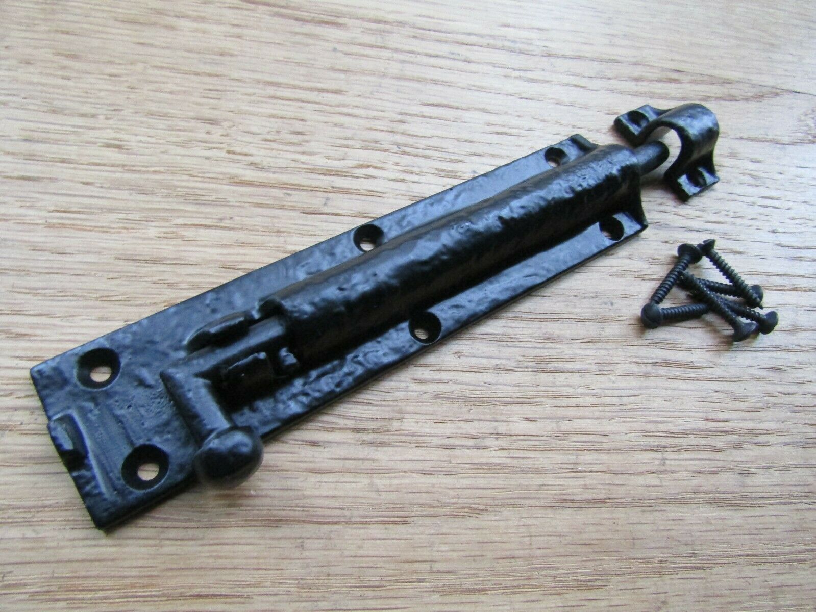 6inch Cast Iron Tudor Tower Slide Bolt black Antique.