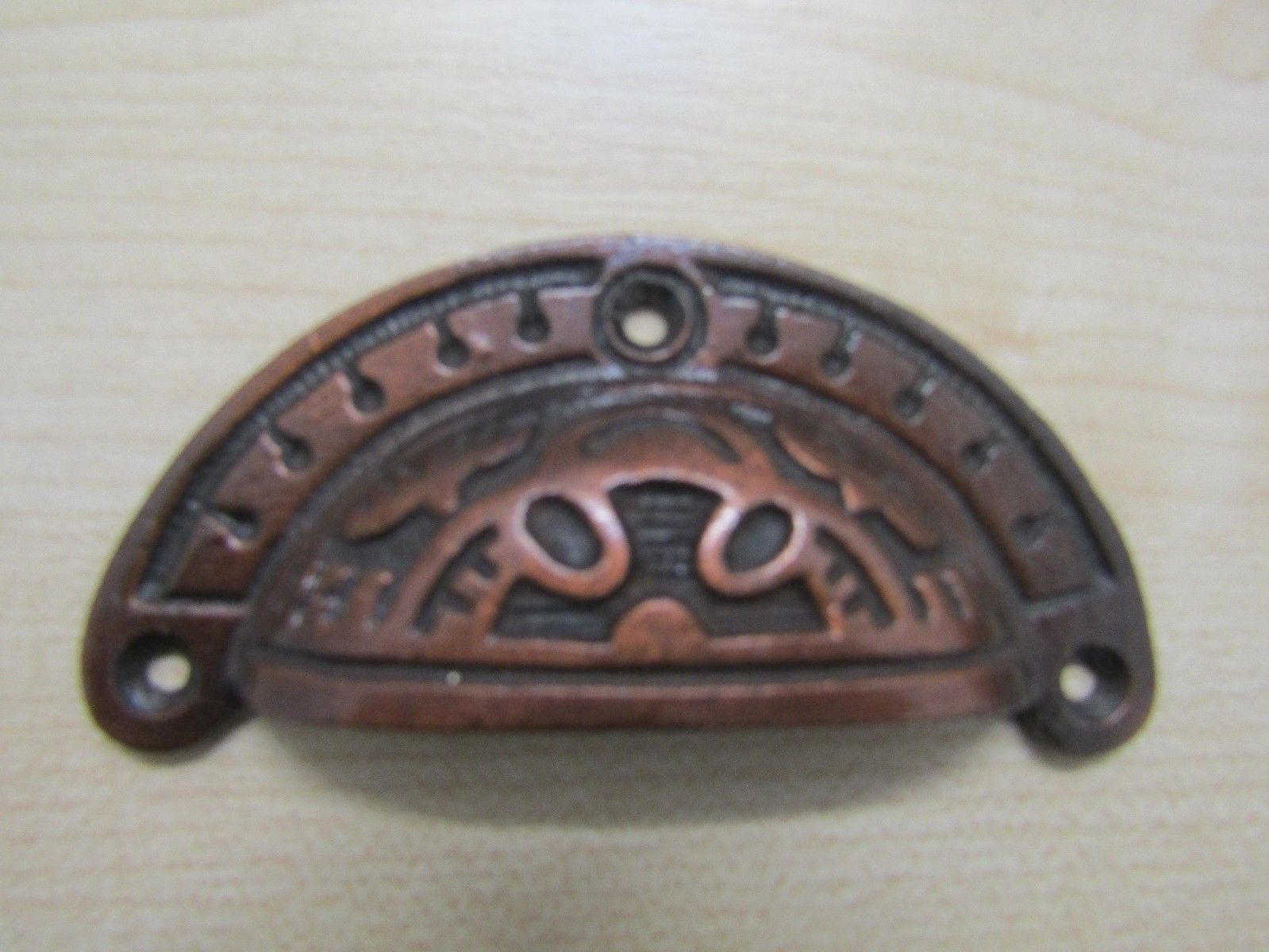 Round Inca Cup Pull Antique Copper.
