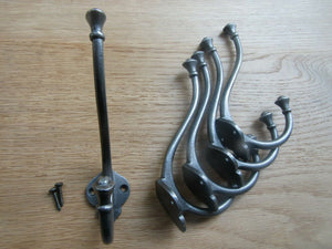 Pack of 5 Keswick Hat And Coat Hook Antique Iron.