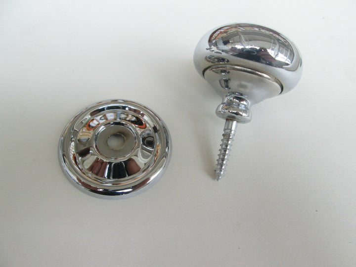 Screw In Cabinet Knob Polished Chrome 40mm.