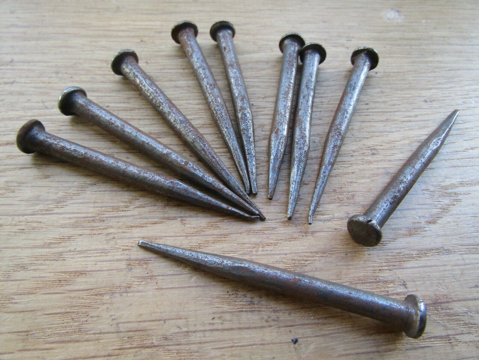 Pack of 10 Rose Head Blacksmith Deco Nails 25mm.