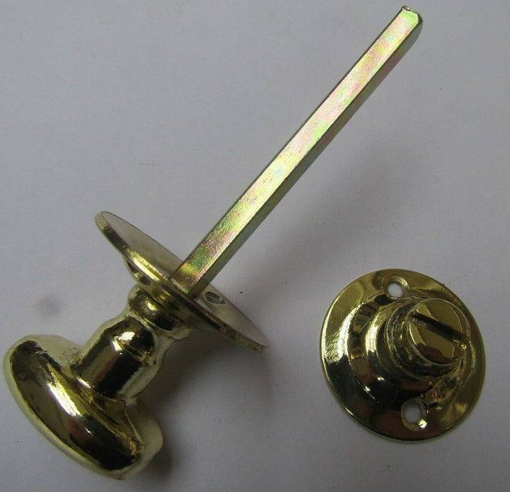 Polished Brass Oval ThumbTurn For Bathroom Handles.