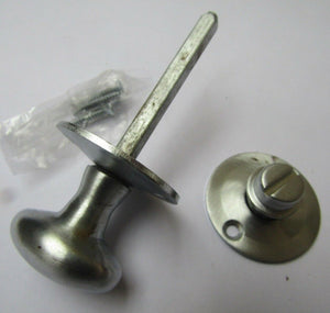 Satin Chrome Oval Thumbturn For Bathroom Handles.