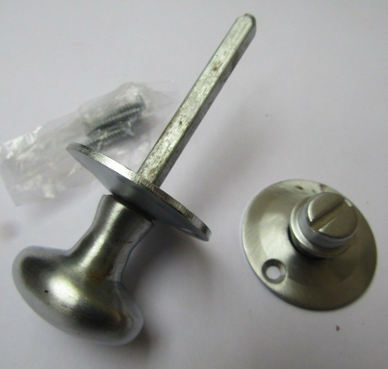 Satin Chrome Oval Thumbturn For Bathroom Handles.