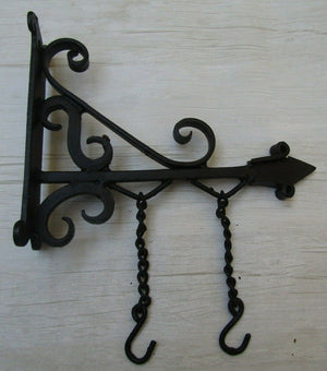 9inch Black Wax Garden Sign Hanging Bracket.