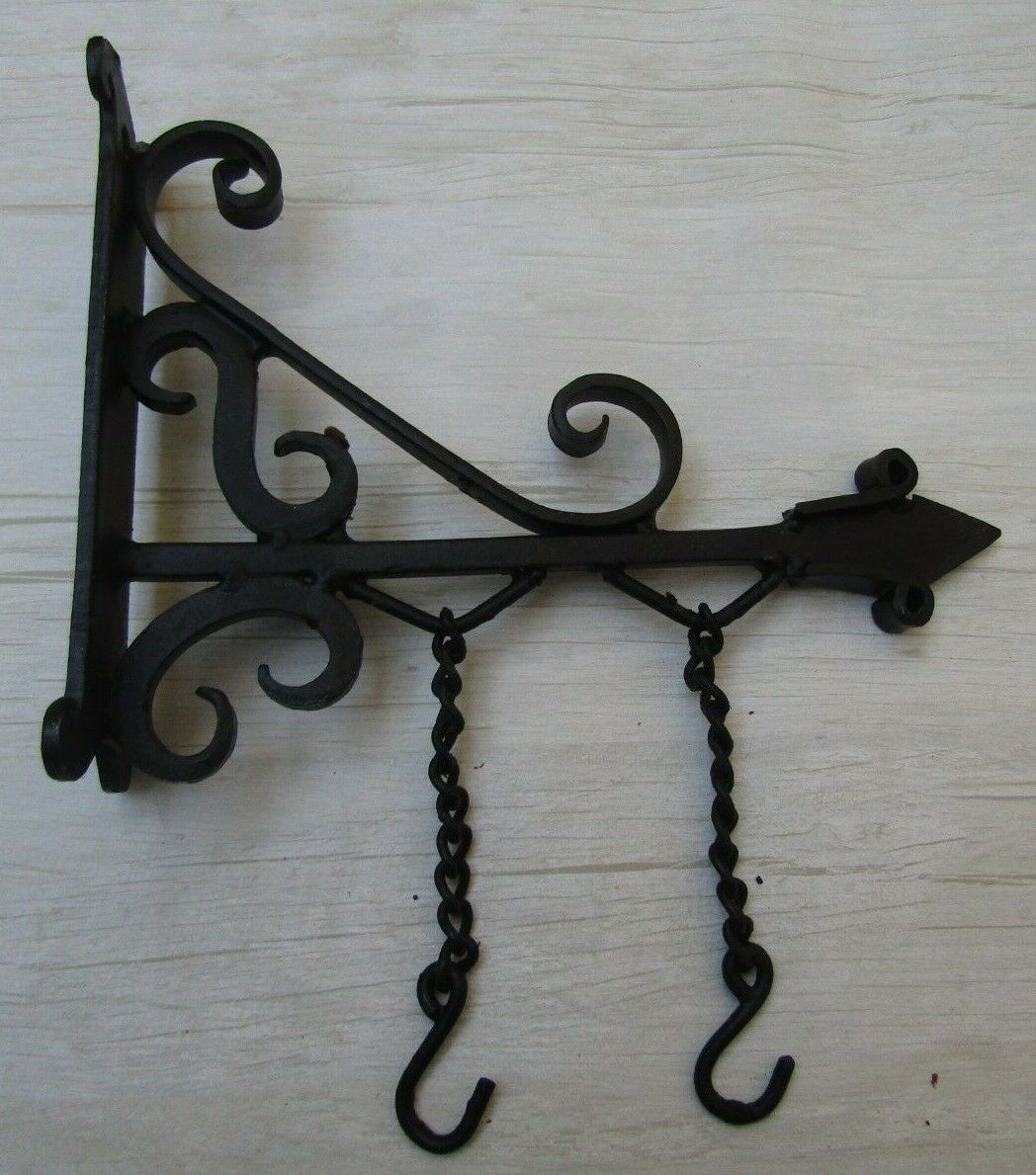 9inch Black Wax Garden Sign Hanging Bracket.
