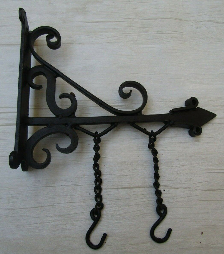 9inch Black Wax Garden Sign Hanging Bracket.