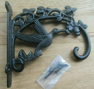 Humming Bird Hook Bracket Black Antique.