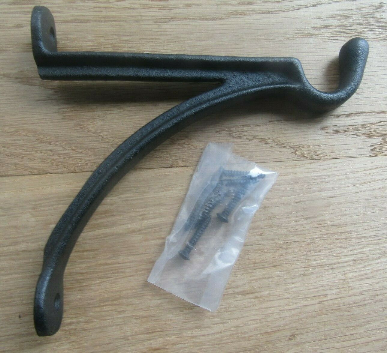 Projecting Hook Bracket Black Wax.