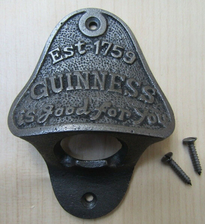 Cast Iron Guinness-is good for you Bottle Opener.